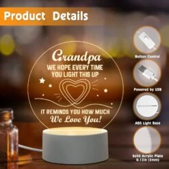 Afterprints Gifts For Grandpa, Grandpa Birthday Gifts Engraved Night Light, Grandpa Fathers Day Lamp Gifts, Personalized Gifts For Grandpa, Best Christmas Present For Grandfather -Xmas Lighting Shop 71dyG qPNvL. AC SL1500