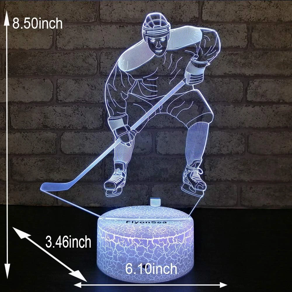 FlyonSea Kids Ice Hockey Gifts,Ice Hockey Toys 16 Color Changing Kids Night Light With Touch And Remote Control, Mens Ice Hockey Decor Light Birthday Christmas Gifts For Kids Boys Baby 6 FlyonSea Kids Ice Hockey Gifts,Ice Hockey Toys 16 Color Changing Kids Night Light With Touch And Remote Control, Mens Ice Hockey Decor Light Birthday Christmas Gifts For Kids Boys Baby - Image 6