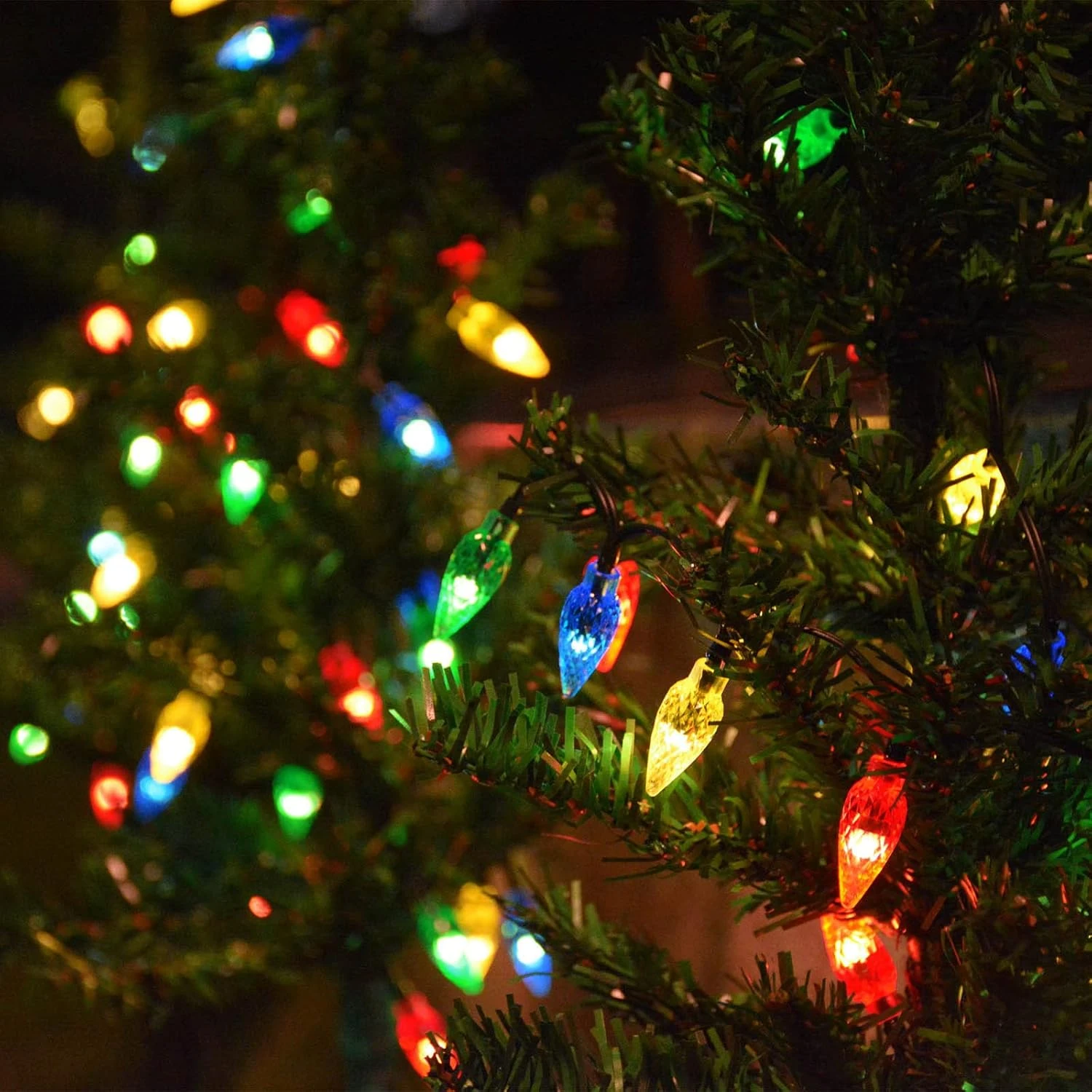 Homeleo 4 Set Solar Christmas Tree W/ 80pcs Multicolor C6 LED Christmas Lights For Outdoor Christmas Decorations,Solar Powered Prelit Small Christmas Tree For Holiday Outside Pathway Garden Yard Decor 4 Homeleo 4 Set Solar Christmas Tree W/ 80pcs Multicolor C6 LED Christmas Lights For Outdoor Christmas Decorations,Solar Powered Prelit Small Christmas Tree For Holiday Outside Pathway Garden Yard Decor - Image 4