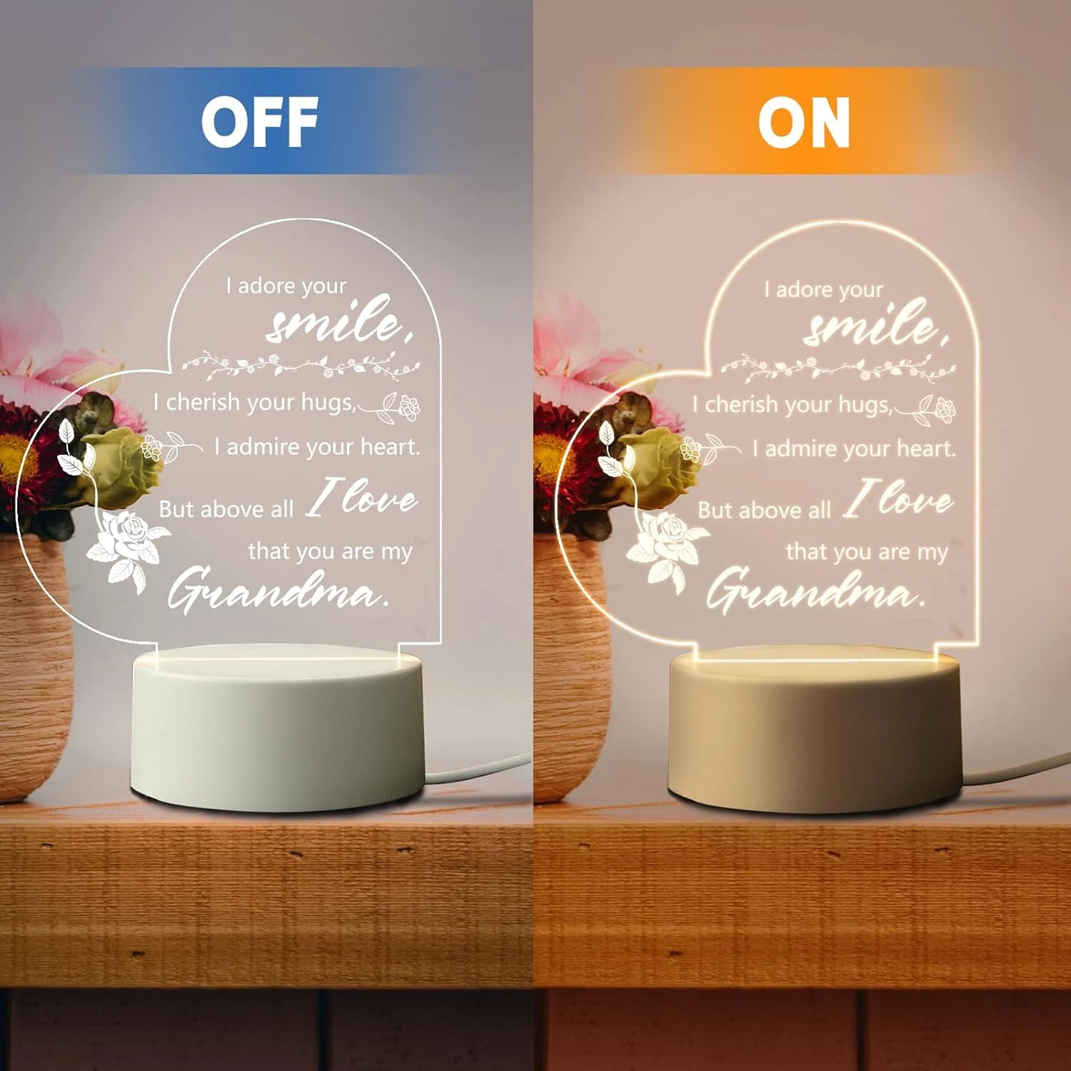 SteadStyle Gifts For Grandma From Grandson Granddaughter, Grandma Birthday Gifts Night Light, Best Grandma Gifts For Christmas, Mother's Day, Acrylic Night Lamp Gifts For Grandma, Grandmother 5 SteadStyle Gifts For Grandma From Grandson Granddaughter, Grandma Birthday Gifts Night Light, Best Grandma Gifts For Christmas, Mother's Day, Acrylic Night Lamp Gifts For Grandma, Grandmother - Image 5