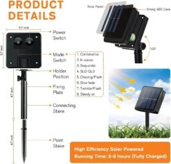 QITONG 4 Pack Warm White Solar Fairy Lights, 144ft 400 LED Solar Outdoor Lights Waterproof, 8 Modes Copper Wire Solar Twinkle Lights For Tree Garden Patio Party Yard Wedding Christmas -Xmas Lighting Shop 71eZcM6nAcL. AC SL1450