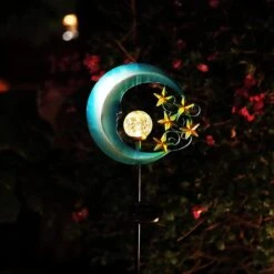 TOMBABY Moon Solar Light Garden Outdoor Decoration Waterproof Decoration Solar Pile Light Courtyard Christmas Gift For Mother Pathway Moon Decorations (Moonlight Blue) -Xmas Lighting Shop 71f6UTgsDNS. AC SL1500