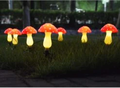 Homeleo Upgraded 8 Pack Red Mushroom Solar Lights For Outdoor Garden Decor, Waterproof Solar Powered Fairy Lights For Yard Fence Lawn Decking Pathway Landscape Lighting Halloween Christmas Decorations -Xmas Lighting Shop 71fBwW1TbsL. AC SL1500