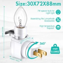 Reginary 8 Pcs Plug In Night Light Module Includes 7 Watt Bulb Plug In Night Light Set For Making Your Own DIY Decorative Night Lights, Wall, Bathroom, Hallway, Garage, Bedroom, Nursery, Christmas -Xmas Lighting Shop 71fTtalZbPL. AC SL1500