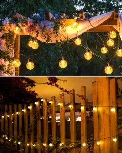Solar String Lights Outdoor 60 LED 36 Feet 8 Lighting Modes Waterproof Solar Powered Crystal Globe Lights Patio Lights For Garden Yard Porch Wedding Camping Party Christmas Decor(Warm White) 9 Solar String Lights Outdoor 60 LED 36 Feet 8 Lighting Modes Waterproof Solar Powered Crystal Globe Lights Patio Lights For Garden Yard Porch Wedding Camping Party Christmas Decor(Warm White) -Xmas Lighting Shop 71fWlldthfL. AC SL1500
