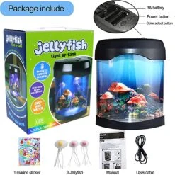 Toycol LED Jellyfish Lava Lamp USB Jellyfish Lamp Electric Aquarium Tank Mood Night Light With Color-Changing For Home Bar Bedroom Decoration Christmas Gift For Kids And Adults -Xmas Lighting Shop 71gENYtmaoL. AC SL1500