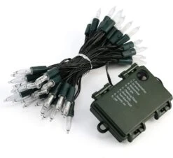 RECESKY Christmas String Lights With Built-in Timer - 50 LED 19ft Fairy Battery Operated Mini String Light For Outdoor Indoor Garden Party Home Wreath Xmas Decor Christmas Tree Decoration Warm White -Xmas Lighting Shop 71gN45huDL. AC SL1500