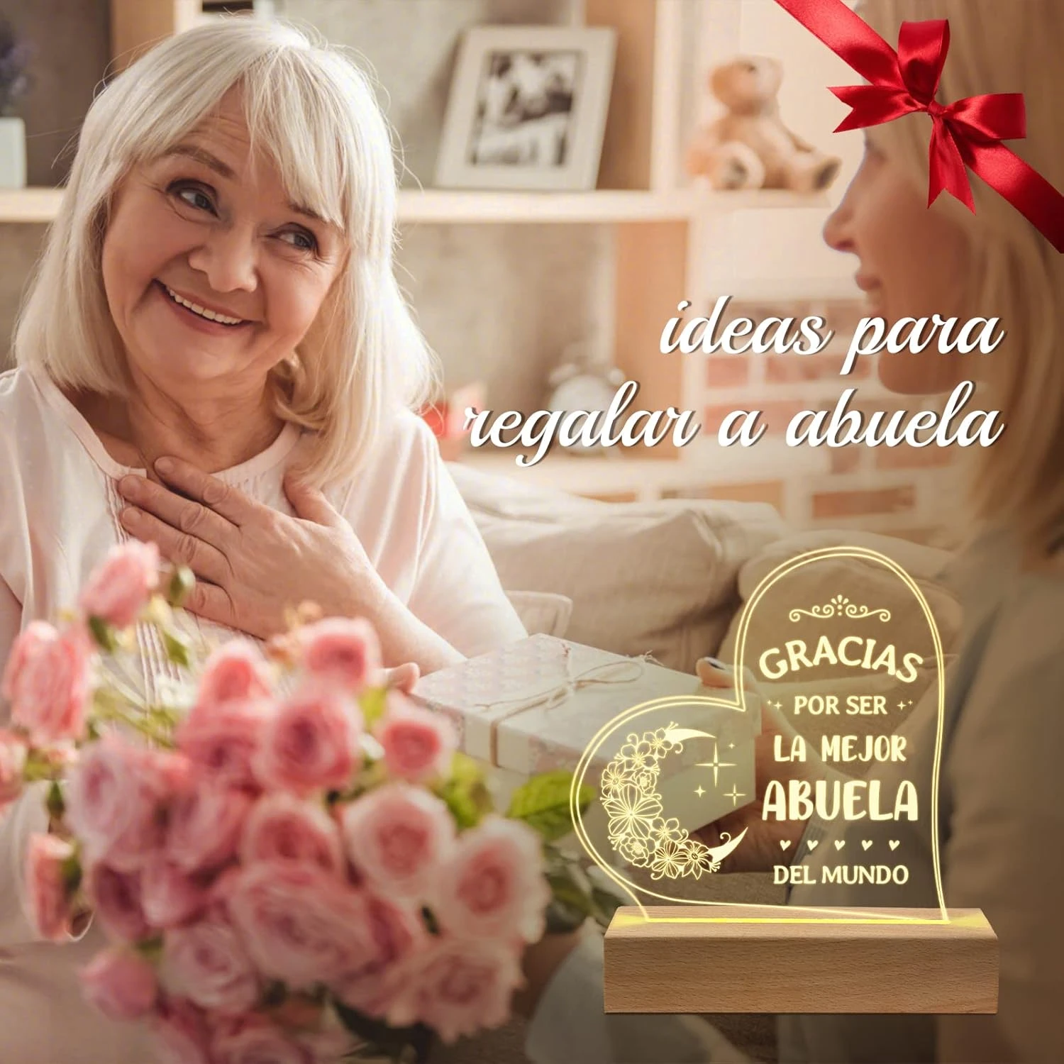 Gifts For Grandma In Spanish, Regalos Abuela Acrylic Night Light, Grandma Birthday Gifts, Christmas Gifts For Grandma Spanish From Granddaughter Grandson 2 Gifts For Grandma In Spanish, Regalos Abuela Acrylic Night Light, Grandma Birthday Gifts, Christmas Gifts For Grandma Spanish From Granddaughter Grandson - Image 2