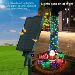 Color Changing String Lights Outdoor Solar Powered, 33FT 100 LED Colorful Christmas Lights With Remote Timer Waterproof Multicolor Fairy Lights For Garden Party Yard Tree Halloween Christmas Decor -Xmas Lighting Shop 71gRn9 2jrL. AC SL1200