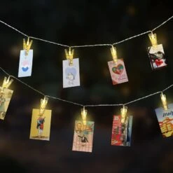 String Lights LED Clip Outdoor Indoor Decoration Screen House & Bubble Tent For Gazebo Patio Garden Backyard Christmas Festival Party Battery Powered (NOT Including), 9.8ft With 20 Bulbs, Pack Of 2