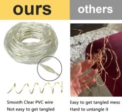 QITONG 2 Pack Upgraded PVC Solar Fairy Lights, Each 33ft 100 LED Warm White Solar Lights Outdoor Waterproof, 8 Modes Twinkle Mini String Lights For Garden Yard Patio Fence Christmas Decorations -Xmas Lighting Shop 71gWYFn 1BL. AC SL1500