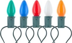 Creative Hobbies® Box Of 25 Light Bulbs, Ceramic Opaque Red, Steady Burning, 7 Watt, C7 Candelabra Base -Great For Night Lights, Decorative Lights And Christmas Strings -Xmas Lighting Shop 71gfhcDyyNL. AC SL1500