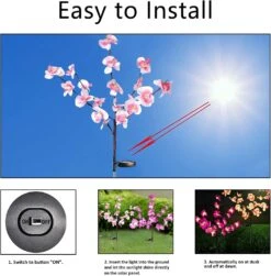 Rirool Solar Garden Stake Lights For Garden, Patio, Backyard Christmas Decors, Waterproof Solar Powered Purple & Pink Orchid Lights, Outdoor Solar Flower Landscape Decorative Lights, 2 Pack 10 Rirool Solar Garden Stake Lights For Garden, Patio, Backyard Christmas Decors, Waterproof Solar Powered Purple & Pink Orchid Lights, Outdoor Solar Flower Landscape Decorative Lights, 2 Pack -Xmas Lighting Shop 71gkb4plPcL. AC SL1500