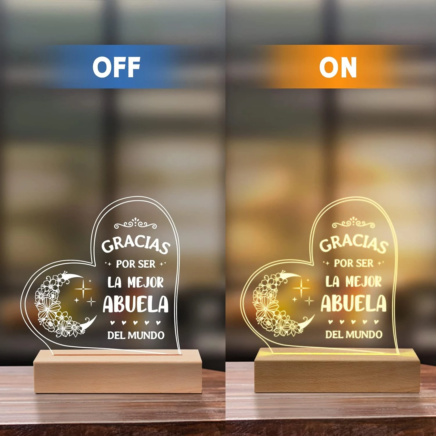 Gifts For Grandma In Spanish, Regalos Abuela Acrylic Night Light, Grandma Birthday Gifts, Christmas Gifts For Grandma Spanish From Granddaughter Grandson 6 Gifts For Grandma In Spanish, Regalos Abuela Acrylic Night Light, Grandma Birthday Gifts, Christmas Gifts For Grandma Spanish From Granddaughter Grandson - Image 6