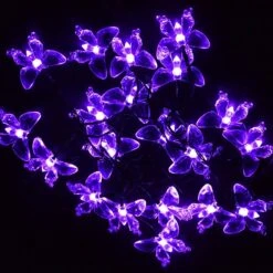 WONFAST Solar String Lights, Waterproof 16ft 20LED Butterfly Christmas Fairy Lights Decorative Lighting For Home Party Wedding Patio Garden Porch Balcony (Purple) 16 WONFAST Solar String Lights, Waterproof 16ft 20LED Butterfly Christmas Fairy Lights Decorative Lighting For Home Party Wedding Patio Garden Porch Balcony (Purple) -Xmas Lighting Shop 71h7A toYPS. AC SL1500