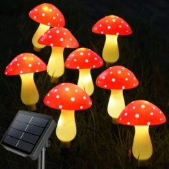 Homeleo Upgraded 8 Pack Red Mushroom Solar Lights For Outdoor Garden Decor, Waterproof Solar Powered Fairy Lights For Yard Fence Lawn Decking Pathway Landscape Lighting Halloween Christmas Decorations -Xmas Lighting Shop 71hB6qeu1xL. AC SL1500