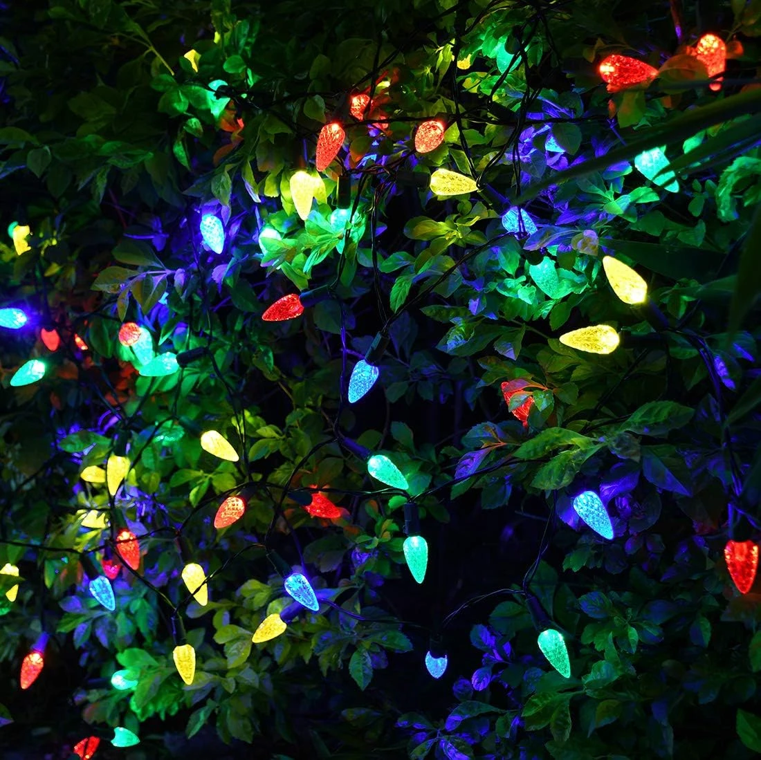 Solar Christmas Lights Outdoor C6 Strawberry String Lights, LED Christmas Fairy Lights 50 LEDs Solar Operated Rechargeable Garden Lights For Christmas Tree, Holiday, Arbor Decor(Multicolor, 8 Modes) 7 Solar Christmas Lights Outdoor C6 Strawberry String Lights, LED Christmas Fairy Lights 50 LEDs Solar Operated Rechargeable Garden Lights For Christmas Tree, Holiday, Arbor Decor(Multicolor, 8 Modes) - Image 7