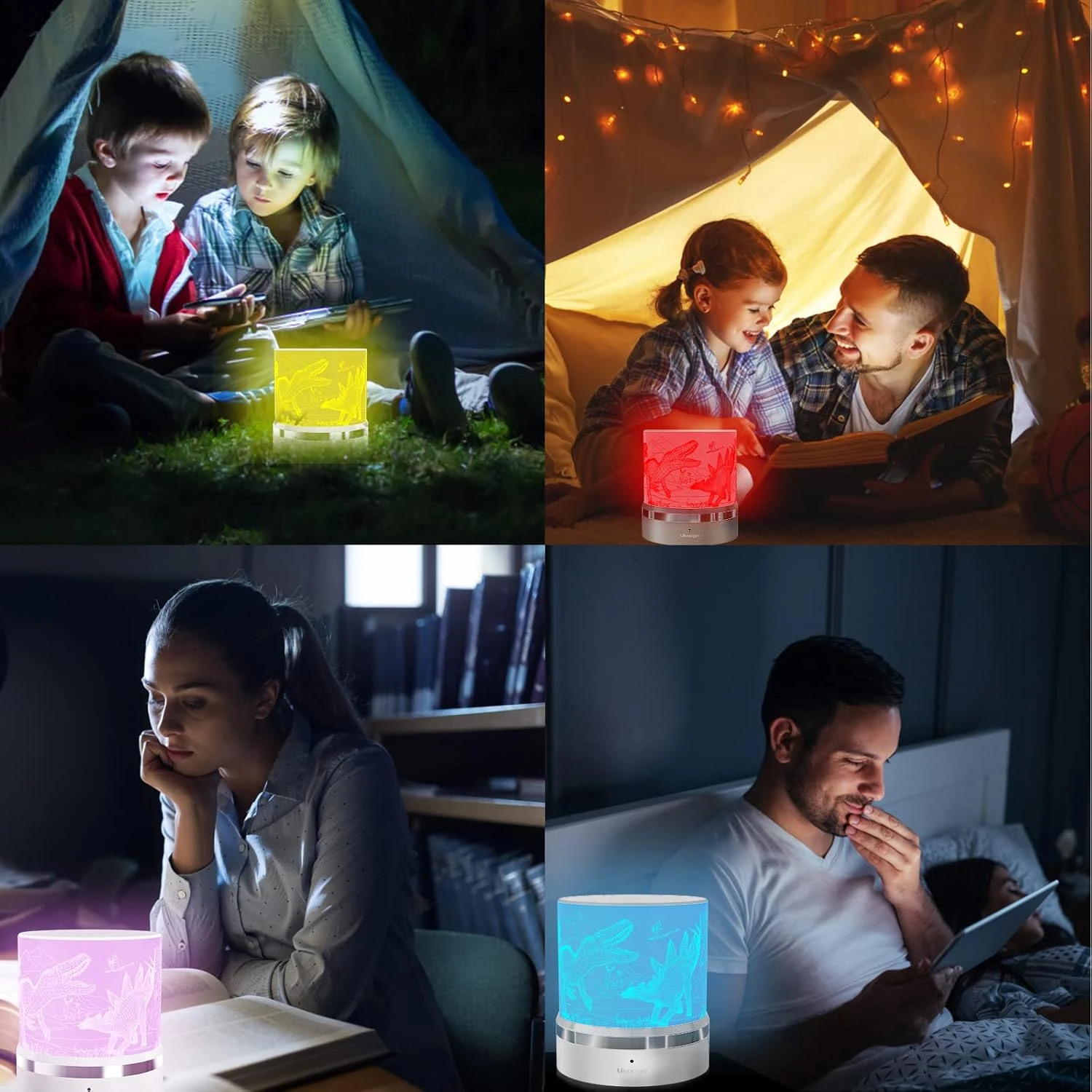 Ukoogo Dinosaur 3D Night Light,Dinosaur Light For Boys Girls,3D Kids Night Light,16 Color Changing Dinosaur Lamp With Remote Control,Birthday Valentines Christmas Gift Ideas For Girl Women Room Decor 3 Ukoogo Dinosaur 3D Night Light,Dinosaur Light For Boys Girls,3D Kids Night Light,16 Color Changing Dinosaur Lamp With Remote Control,Birthday Valentines Christmas Gift Ideas For Girl Women Room Decor - Image 3