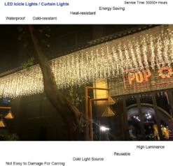 ZIMINGU Icicle Diwali Lights Outdoor, Christmas Hanging Window Curtains Dangling 16.4FT 216LEDs 8 Modes Weeping Willow Ceiling Fairy String L 11 ZIMINGU Icicle Diwali Lights Outdoor, Christmas Hanging Window Curtains Dangling 16.4FT 216LEDs 8 Modes Weeping Willow Ceiling Fairy String L -Xmas Lighting Shop 71hTeN3XhFL. AC SL1010