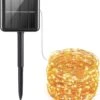 AMIR Upgraded Solar String Lights Outdoor, 39Feet 120 LED Copper Wire Light, 8 Modes Solar Powered Fairy Lights, Waterproof Solar Decoration Lights For Garden Yard Party Wedding Christmas (Warm White)