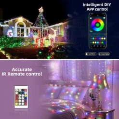 VOLIVO Dreamcolor 33FT LED Fairy String Lights RGBIC,100 Lights Rope,USB Powered,Rainbow Strip Lights,Sync To Music,IP67 Waterproof,for Indoor&Outdoor&Christmas Decor 15 VOLIVO Dreamcolor 33FT LED Fairy String Lights RGBIC,100 Lights Rope,USB Powered,Rainbow Strip Lights,Sync To Music,IP67 Waterproof,for Indoor&Outdoor&Christmas Decor -Xmas Lighting Shop 71hopSpgrJL. AC SL1500