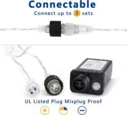 11.8 Inch 10 Tubes 240 LED Meteor Shower Raindrop Lights With Timer Function Cascading Lights LED Icicle Lights Falling Raindrop Lights For Holiday Party Wedding Christmas Tree Decoration (Warm White) -Xmas Lighting Shop 71i3u4waFSL. AC SL1500