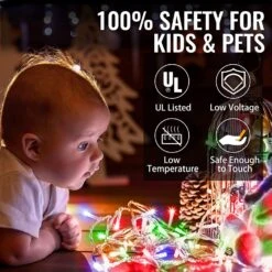 LSCHARM 108ft 300 LED Christmas Lights Multicolor String Lights Outdoor Clear Wire Christmas Tree Lights 8 Modes With Remote Control And Timer Plug In LED Lights For Xmas Holiday Party Decorations -Xmas Lighting Shop 71iAnNTZ2QL. AC SL1500