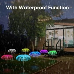 Solar Lights Outdoor Waterproof Solar Garden Lights Decorative 2PACK,IUEECEN Solar Powered Jellyfish Flowers Lights 7Colors Change Fair Stake Garden Decor For Yard Patio Pathway Christmas Decorations -Xmas Lighting Shop 71iIM6yx8VL. AC SL1000