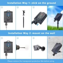 Blingstar Meteor Shower Lights 10Tubes 16Inch 360LED Solar Christmas Lights Outdoor Waterproof Falling Rain Lights Cool White Snowfall LED Lights For Outside Christmas Halloween House Tree Decoration -Xmas Lighting Shop 71iLFxdlkmL. AC SL1500