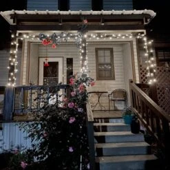 QITONG 2 Pack White Solar String Lights Outdoor, Each 66ft 200LED Solar Outdoor Lights With 8 Lighting Modes, Solar Christmas Lights Waterproof For Outside Garden Patio Yard Tree Party Wedding -Xmas Lighting Shop 71iMTygFjL. AC SL1200