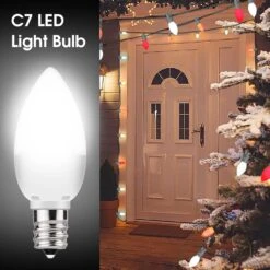 Flaspar LED C7 Night Light Bulb, 1W(10 Watt Equivalent) Candelabra E12 Base Mini LED Bulb, Daylight White 6000K For For Christmas Villages, Chandelier, Ceiling, Low Watt Led Light Bulbs, 6 Pack 11 Flaspar LED C7 Night Light Bulb, 1W(10 Watt Equivalent) Candelabra E12 Base Mini LED Bulb, Daylight White 6000K For For Christmas Villages, Chandelier, Ceiling, Low Watt Led Light Bulbs, 6 Pack -Xmas Lighting Shop 71iVR0Qs3rL. AC SL1500