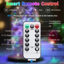 JMEXSUSS 2 Pack Color Changing Fairy Lights Battery Operated, 33ft 100 LED Color Changing Christmas Lights With Remote, 8 Modes Twinkle String Lights For Bedroom Party Decor, Warm White & Multicolor -Xmas Lighting Shop 71ibUXD3jNL. AC SL1280