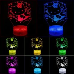 GYZLK Cat Night Light For Kids 3D Illusion Kitty Lamp, With Remote 7 Colors Dimmable Bedroom Decoration Lamp, Creative Gift For Girls Birthday Christmas -Xmas Lighting Shop 71ibzbWIw3L. AC SL1500