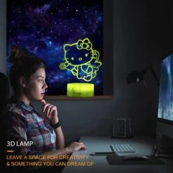 Cat Night Light - Kitty Lamp, 7 Color Change Decor Lamp With Remote, Dim, Timer, Gifts For Christmas Birthday Girls -Xmas Lighting Shop 71iexRxBvrL. AC SL1500