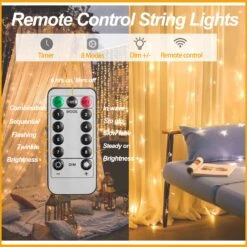 130 LEDs Battery Operated String Lights Outdoor, Waterproof LED Fairy String Lights With Remote Timer, 8 Modes Twinkle Fairy Lights For Indoor Christmas Tree - (Warm White, 45.8FT) -Xmas Lighting Shop 71iq 58rsL. AC SL1500