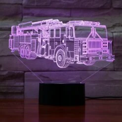 3D Lamp LED Fire Truck Nightlights Or Firemen Shape Sleeps Touch Lamp Night Light Dimmable 7 Color Visual Light Kids Bedside Nightlight Firemen Decor Christmas Kids' Room Fire Truck Room Gift -Xmas Lighting Shop 71j9fDBAGuL. AC SL1080