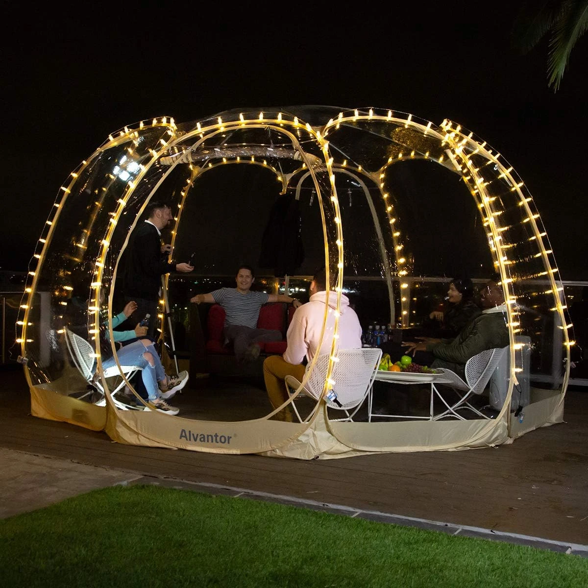 String Lights LED Clip Outdoor Indoor Decoration Screen House & Bubble Tent For Gazebo Patio Garden Backyard Christmas Festival Party Battery Powered (NOT Including), 9.8ft With 20 Bulbs, Pack Of 2 2 String Lights LED Clip Outdoor Indoor Decoration Screen House & Bubble Tent For Gazebo Patio Garden Backyard Christmas Festival Party Battery Powered (NOT Including), 9.8ft With 20 Bulbs, Pack Of 2 - Image 2