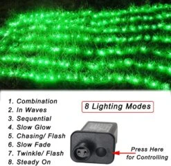 Pooqla 21ft X 5ft Net Lights, 360 LED Decoration Lights Outdoor Green Lights Large Mesh String Lights 8 Modes For Bushes Yard Garden Party Christmas Halloween Decor -Xmas Lighting Shop 71jF5gFkvWL. AC SL1000