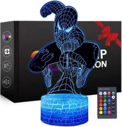 Night Light For Boys And Girls ,XXMANX 3D Nightlight Bedside Lamp 7 Colors Changing Touch & Remote Control Boys Toys Christmas Gifts For Men Kids (Remote & Touch