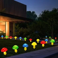Viewpick Upgraded Solar Mushroom Lights Outdoor Garden Decor Lights 8 Mushroom Ornaments, 8 Modes Waterproof Solar Powered Christmas Lights For Camping Festival Landscape Backyard Pathway Decorations -Xmas Lighting Shop 71jTGgiKi8L. AC SL1500
