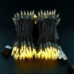 YULETIME Warm White LED Christmas Lights With Brown Wire, 66 Feet 200 Count UL Certified Commercial Grade LED Holiday String Light Set (Warm White - Brown Wire) -Xmas Lighting Shop 71jjS51nQJS. AC SL1500