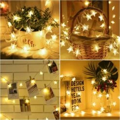 String Lights 20 Ft, 8 Lighting Modes Star Waterproof Outdoor Indoor LED String Lights, Battery Operated With Remote Twinkle Lights For Christmas Decoration Wedding Home Parties Shop(Warm White) -Xmas Lighting Shop 71kBQuRxh1L. AC SL1000