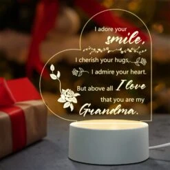 SteadStyle Gifts For Grandma From Grandson Granddaughter, Grandma Birthday Gifts Night Light, Best Grandma Gifts For Christmas, Mother's Day, Acrylic Night Lamp Gifts For Grandma, Grandmother 14 SteadStyle Gifts For Grandma From Grandson Granddaughter, Grandma Birthday Gifts Night Light, Best Grandma Gifts For Christmas, Mother's Day, Acrylic Night Lamp Gifts For Grandma, Grandmother -Xmas Lighting Shop 71kQUX sXlL. AC SL1500
