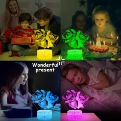GIMFRY Stitch Night Light Cute Stitch Gifts For Girls 16 Colors Changing With Remote&Touch Models Room Decor Stitch Lamp Birthday Christmas Party Decoration Present For Kids And Stich Lovers -Xmas Lighting Shop 71kZ4MmGrL. AC SL1500