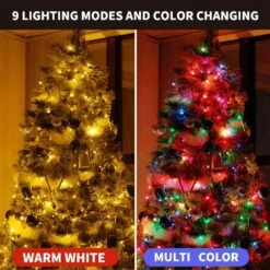 Chuya 300LED Dual Color Changing Christmas Tree Lights,Warm White To Multi Color,End-to-End Plug 9 Modes,105ft Outdoor Indoor String Lights For Christmas Holidays Party Wedding Decoration -Xmas Lighting Shop 71kwVVEPhxL. AC SL1000