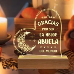 Gifts For Grandma In Spanish, Regalos Abuela Acrylic Night Light, Grandma Birthday Gifts, Christmas Gifts For Grandma Spanish From Granddaughter Grandson