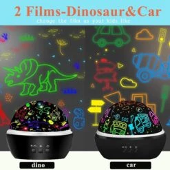 DQMOON Night Light For Kids,Dinosaur Night Light For Kids Room Decor Dino And Cars Night Light Projector For Age 3-6, Kids Night Light Kids Christmas Birthday Easter Gifts For Boys Girls Toddler Baby -Xmas Lighting Shop 71kynfs vtL. AC SL1200