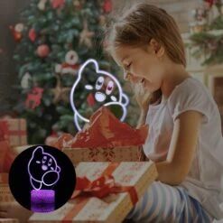 Arrucoly 3D Night Light Gifts LED Table Lamp 16 Colors Changing With Remote Control Room Decor Gifts For Fans Birthday Christmas (C) -Xmas Lighting Shop 71lHFIISqdL. AC SL1500