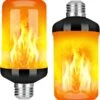 Y- STOP Upgraded LED Flame Light Bulb, 4 Modes Fire Light Bulbs With Upside Down Effect, E26 Base Flickering For Christmas, Party, Outdoor, Indoor, Home Decor (2 Pack)