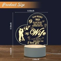 Digi4U Gifts For Her-Romantic Night Light Gifts For Wife On Valentine’s Day, Birthday, Thanksgiving, Christmas, LED Engraved Night Lamp With 3 Changed Colors For Wife’s Gifts(Heart) -Xmas Lighting Shop 71lgIsiEGJL. AC SL1500